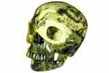 Realistic, Polished Yellow Turquoise Jasper Skull - Magnetic #151188-2